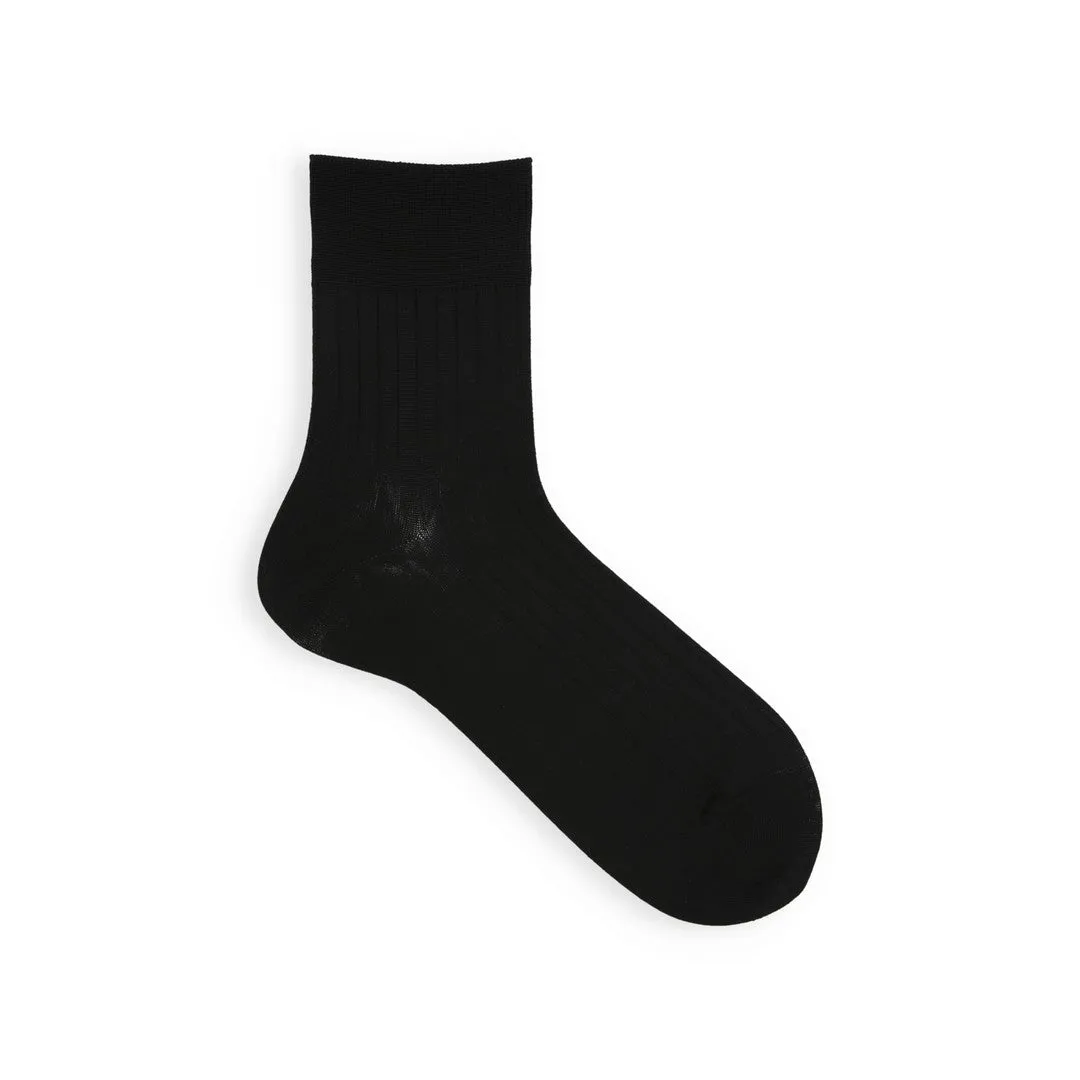 062131274 Fine Cotton Ribbed Short Socks