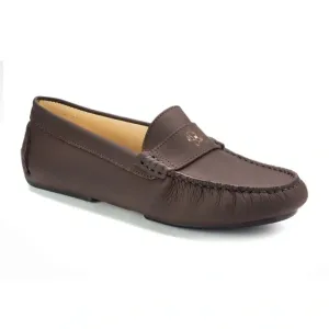 2638 - Brown Sahara Leather Soft Loafer for Girl/Teen/Women by London Kids