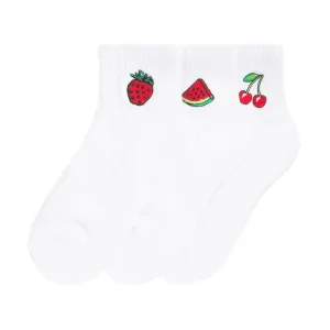 3 Pack Small Embroidered Quarter