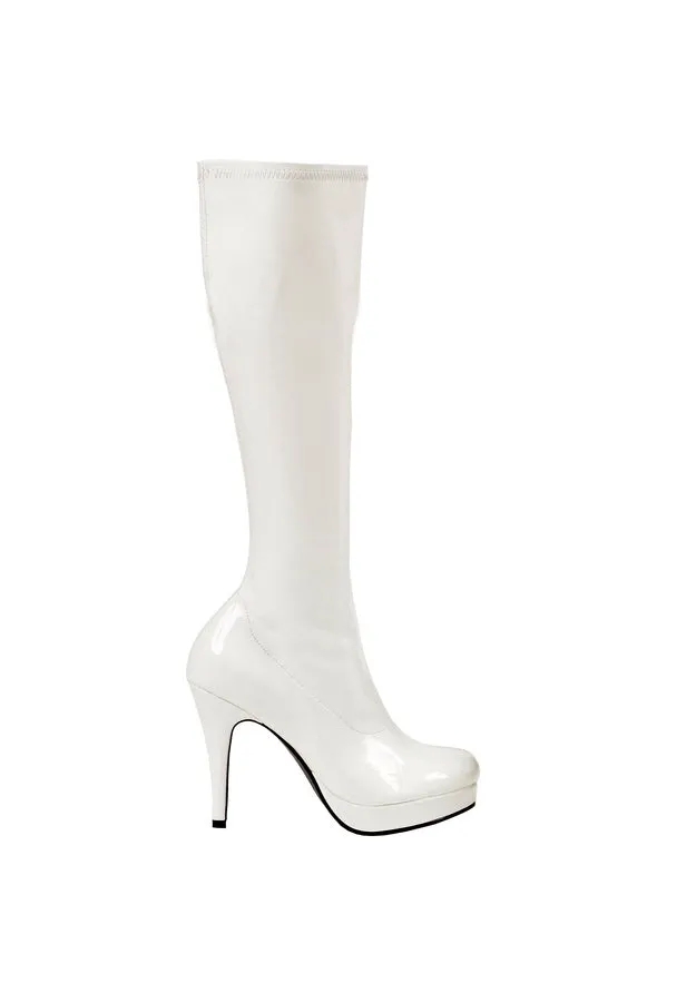 4 Heel Knee High Gogo Boot with Zipper