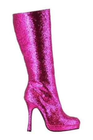 421-ZARA Knee Boot  | Fuchsia Glitter
