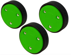 4oz GREEN Slider Stickhandling Puck - BOX of 40