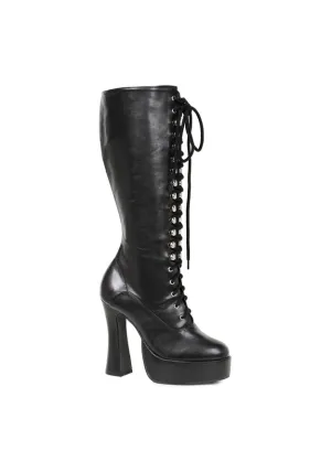 5 Heel Knee Boots W/Zipper.