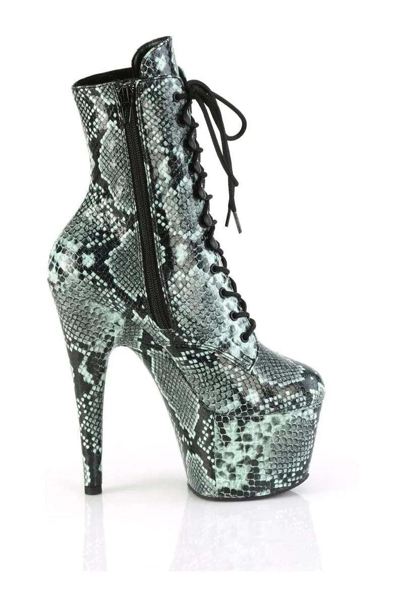 ADORE-1020SPWR Green Faux Leather Knee Boot