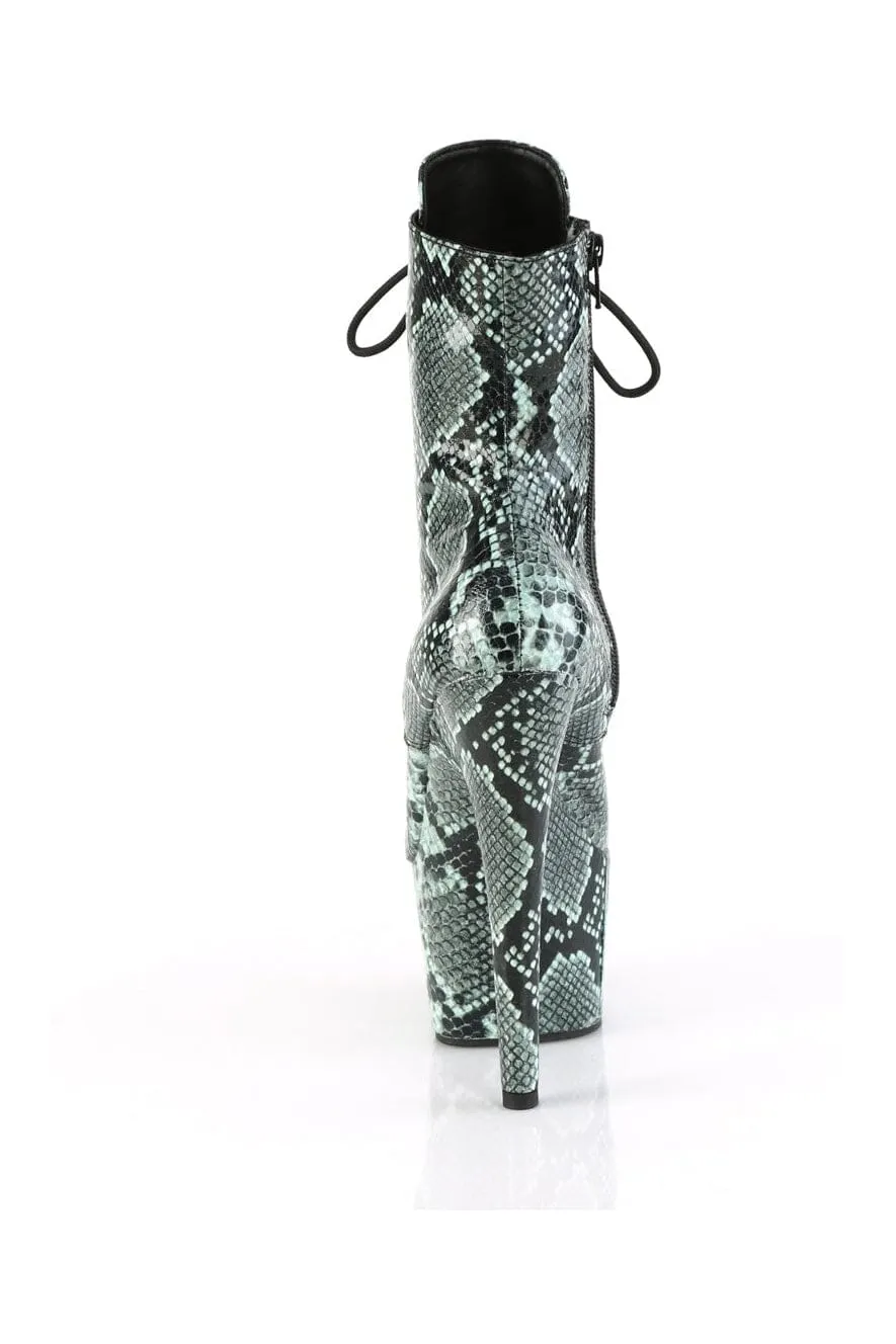 ADORE-1020SPWR Green Faux Leather Knee Boot
