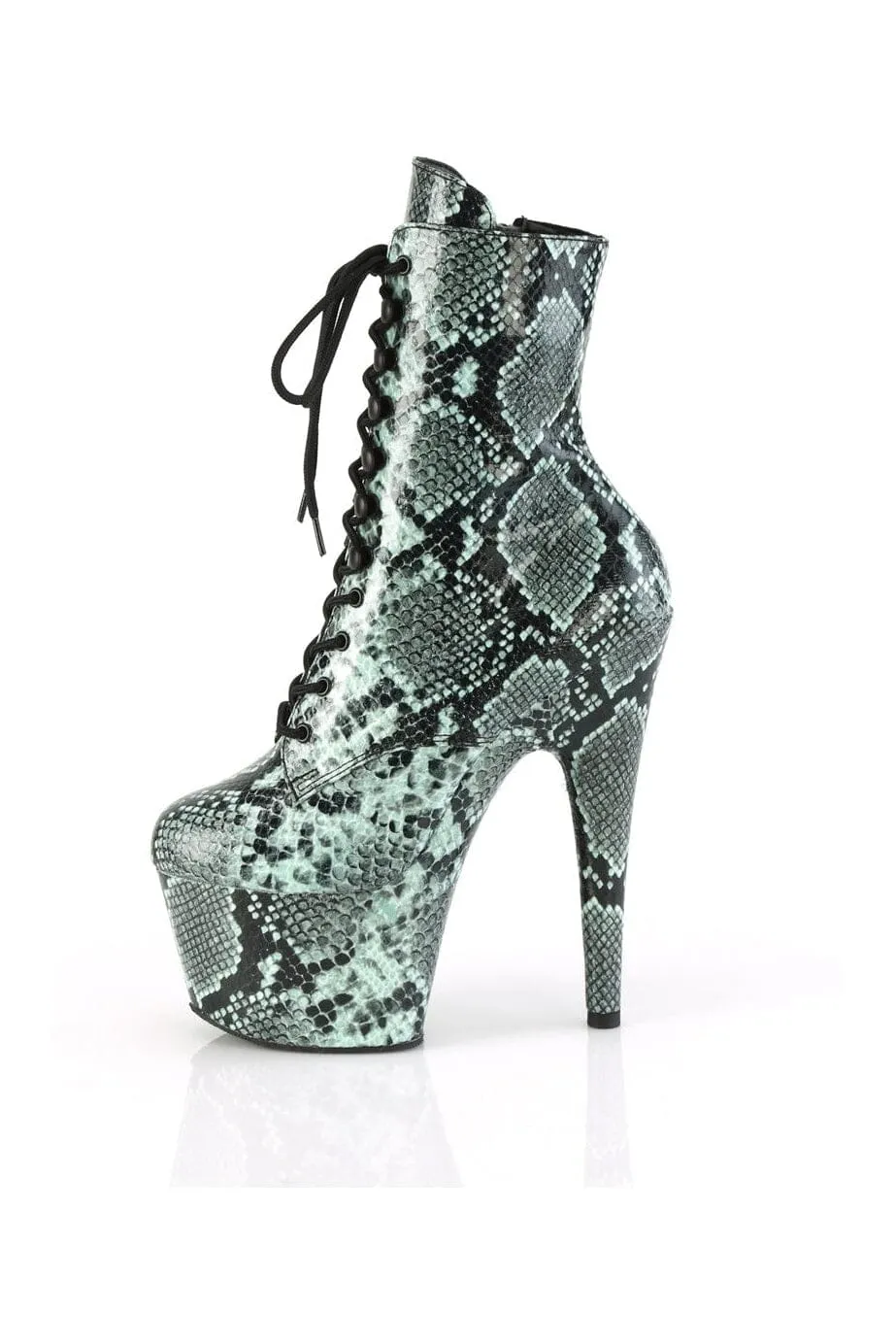 ADORE-1020SPWR Green Faux Leather Knee Boot