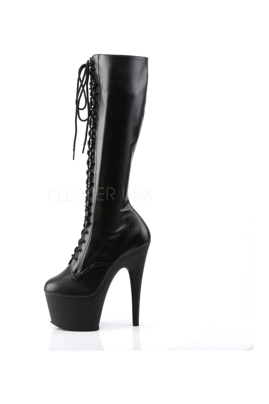 ADORE-2023 Platform Boot  | Black Faux Leather
