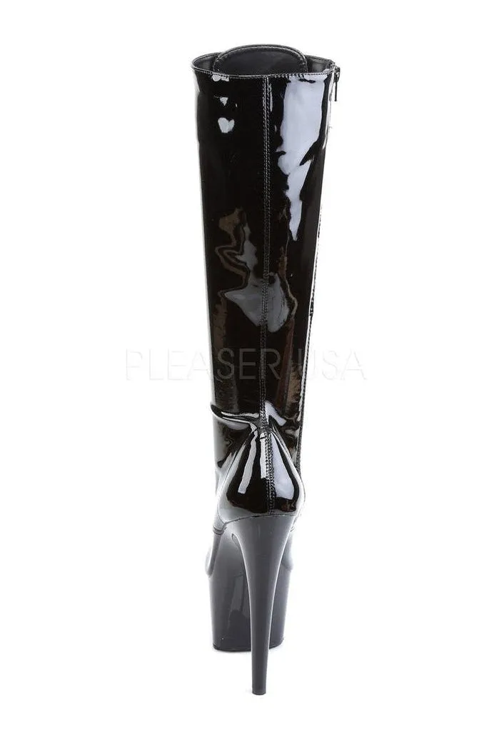 ADORE-2023 Platform Boot  | Black Patent