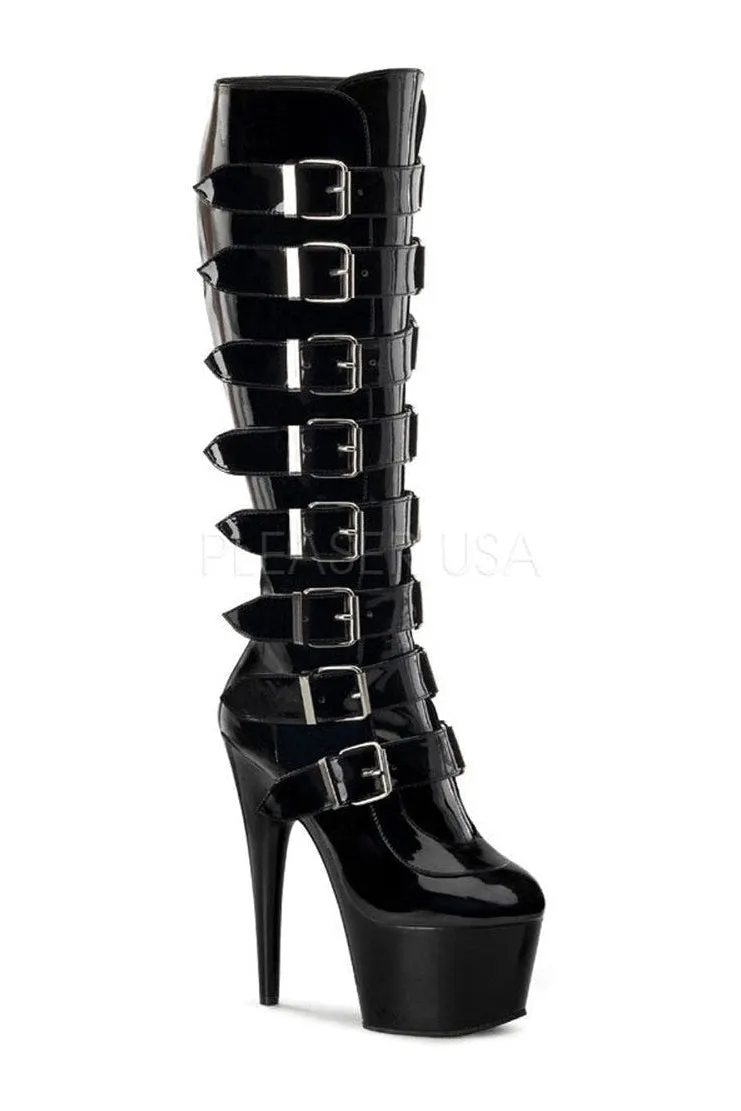 ADORE-2043 Platform Boot  | Black Patent