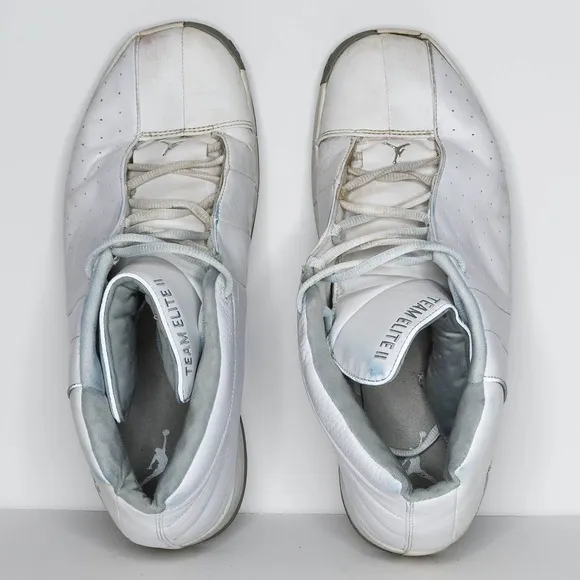 Air Jordan Men's Team Elite II Basketball Shoes Sneakers White Size 13 | AN
