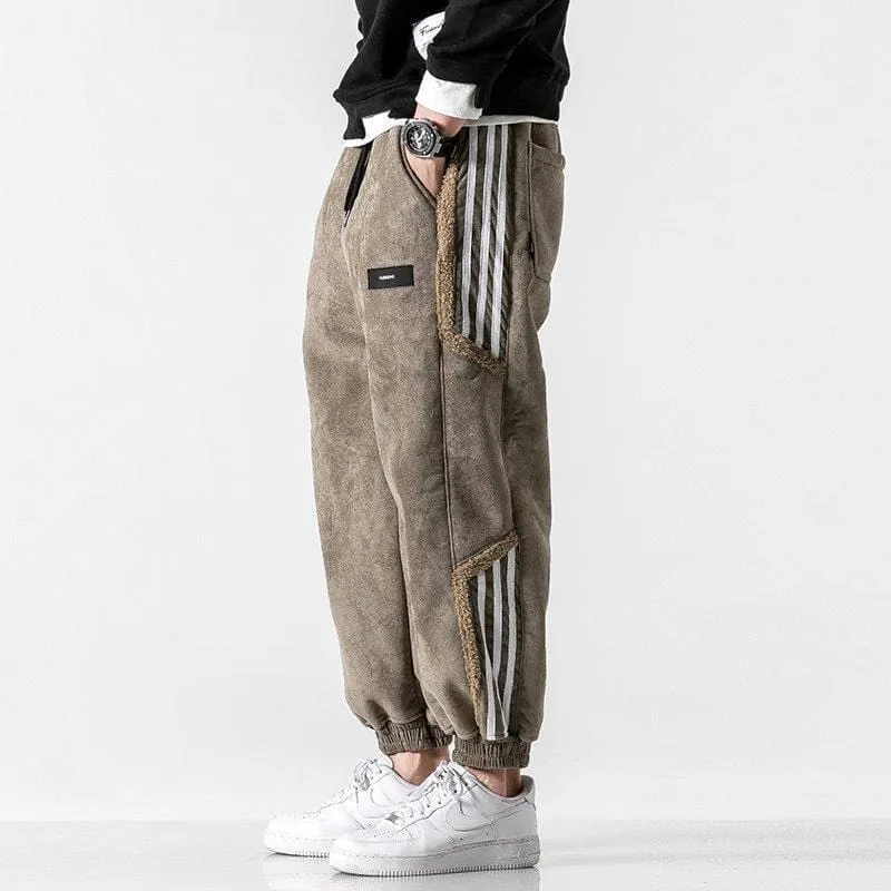 Alan | Men's Vintage Streetwear Striped Detail Joggers