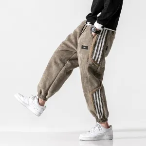 Alan | Men's Vintage Streetwear Striped Detail Joggers