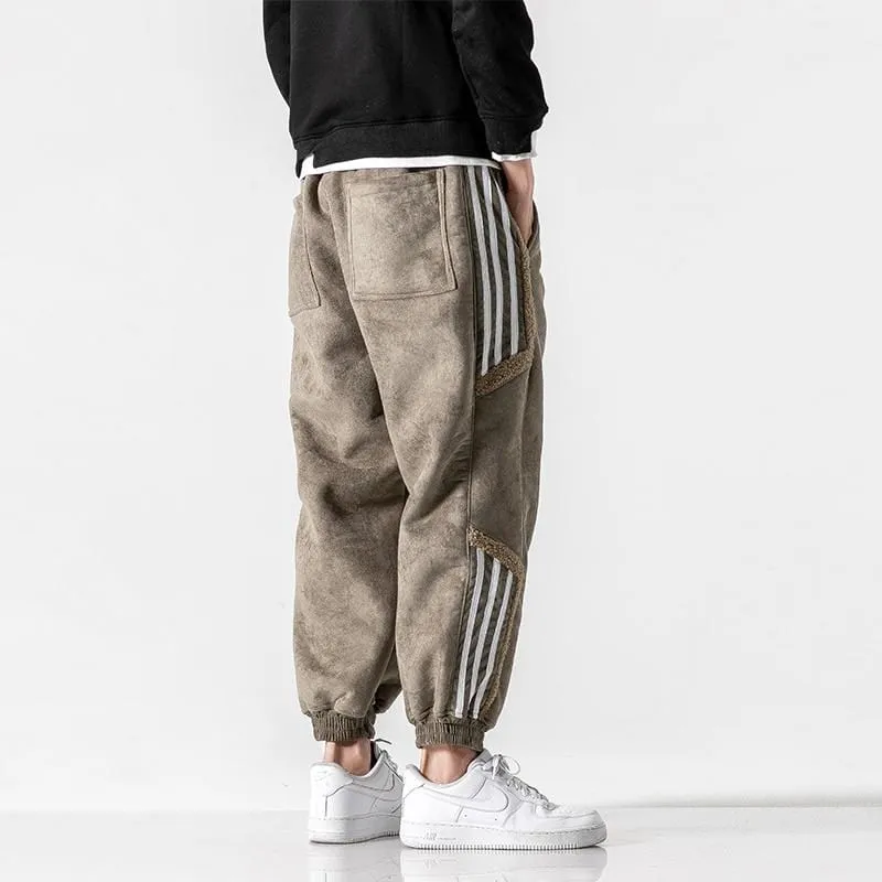 Alan | Men's Vintage Streetwear Striped Detail Joggers