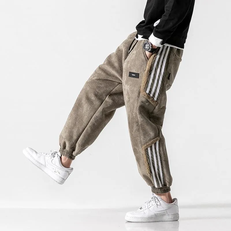 Alan | Men's Vintage Streetwear Striped Detail Joggers