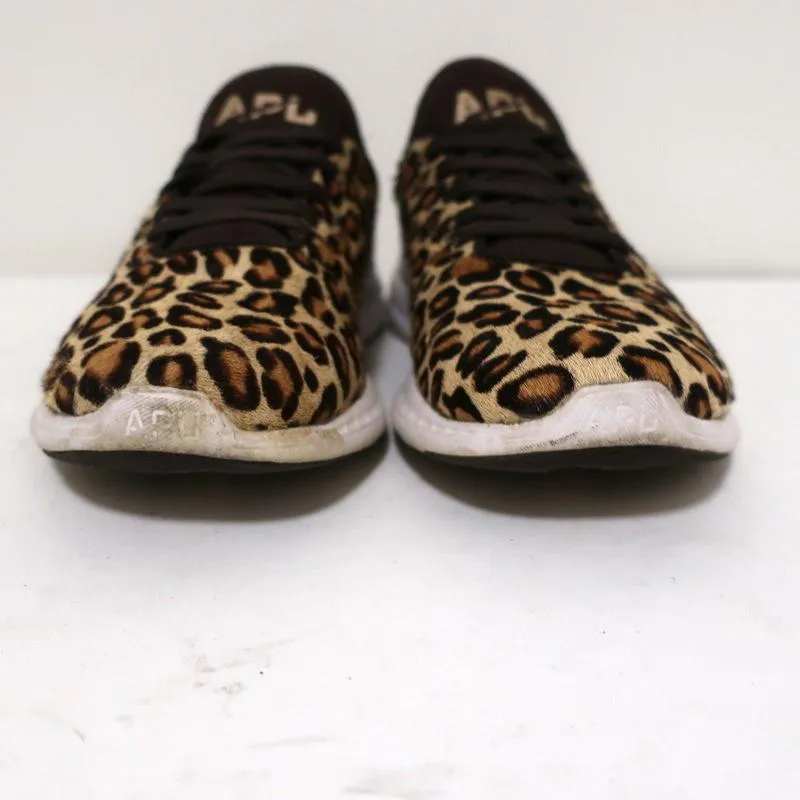 APL Athletic Propulsion Labs Iconic Phantom Sneakers Cheetah Calf Hair Size 7.5