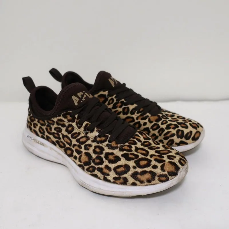 APL Athletic Propulsion Labs Iconic Phantom Sneakers Cheetah Calf Hair Size 7.5