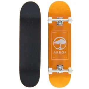 Arbor Street Complete 8.25 Logo Orange Skateboard