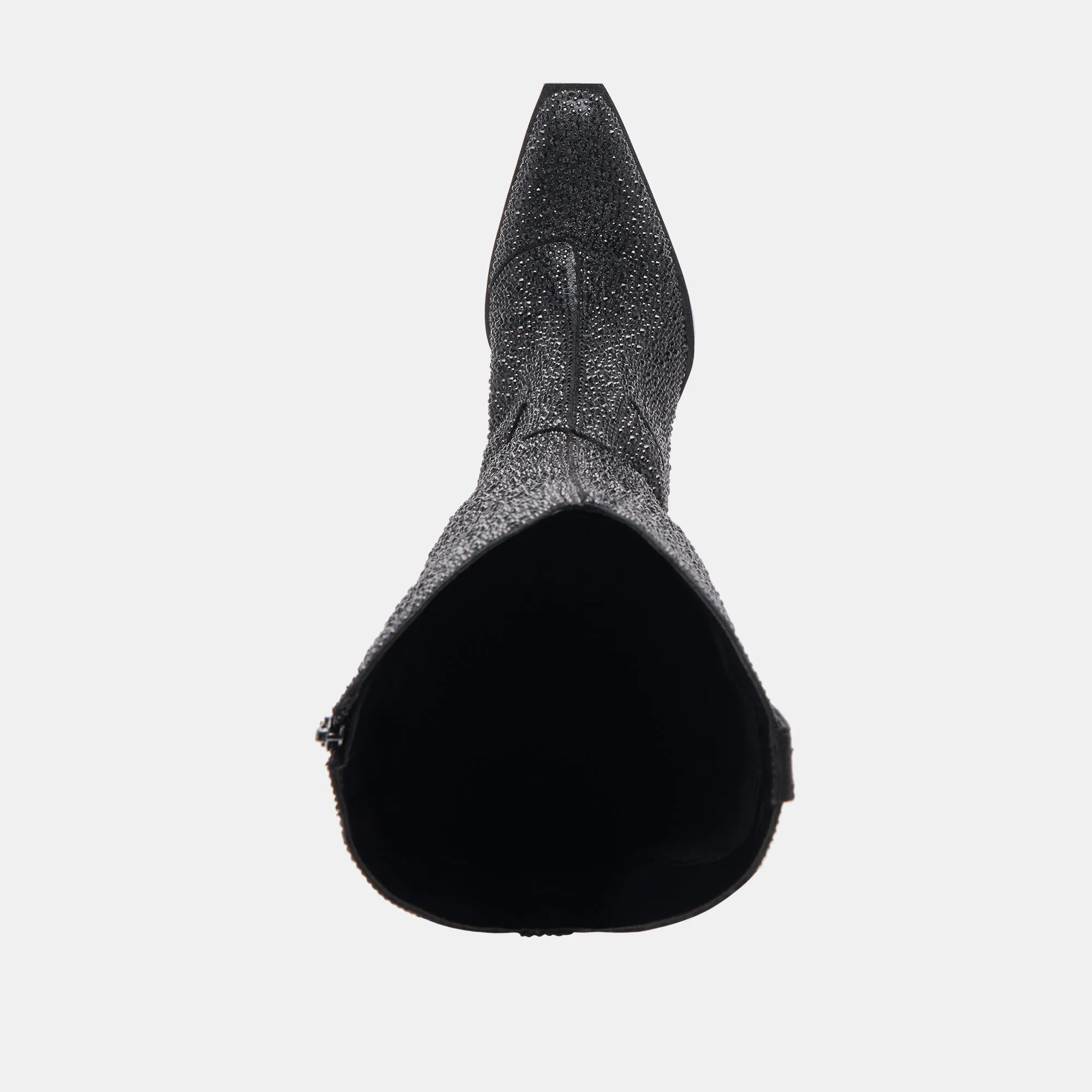 ARIANA CRYSTAL WIDE CALF BOOTS BLACK METALLIC CRYSTAL