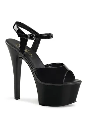 ASPIRE-609 Platform Sandal  | Black Patent