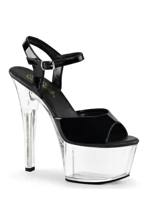 ASPIRE-609 Platform Sandal  | Black Patent
