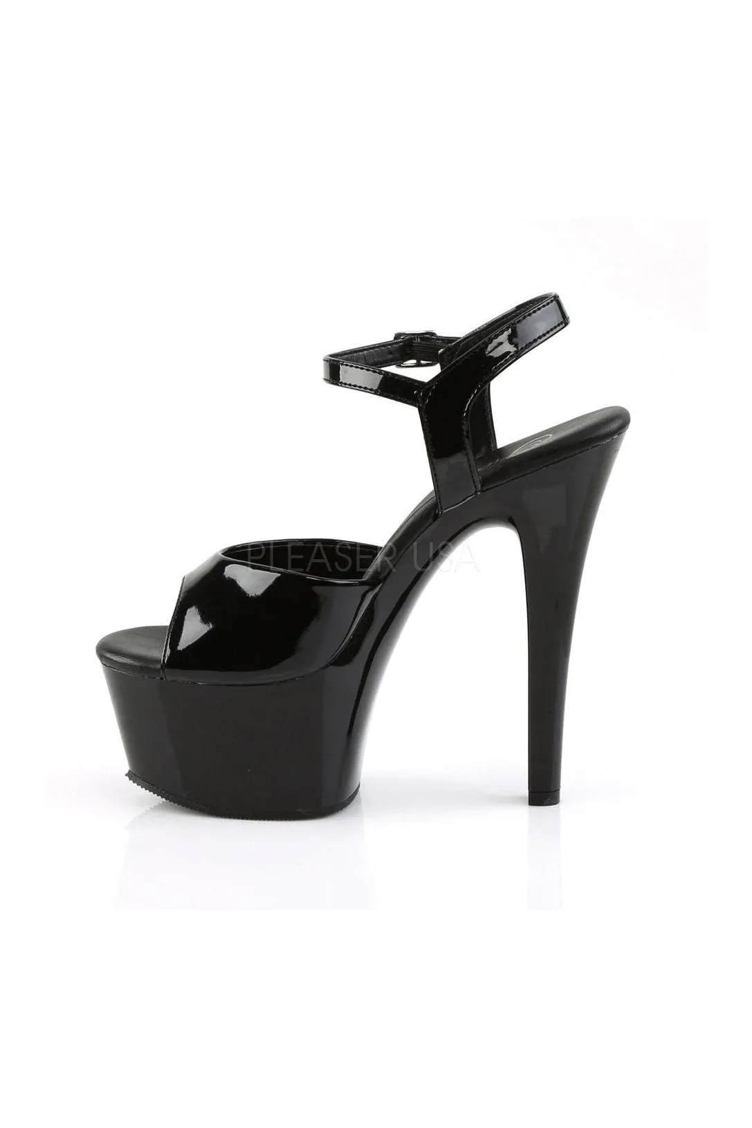 ASPIRE-609 Platform Sandal  | Black Patent