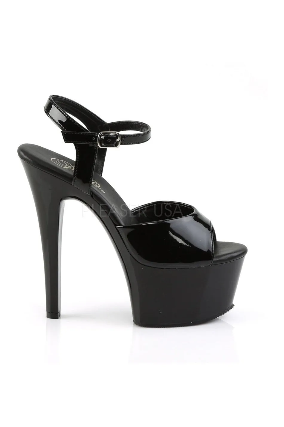 ASPIRE-609 Platform Sandal  | Black Patent