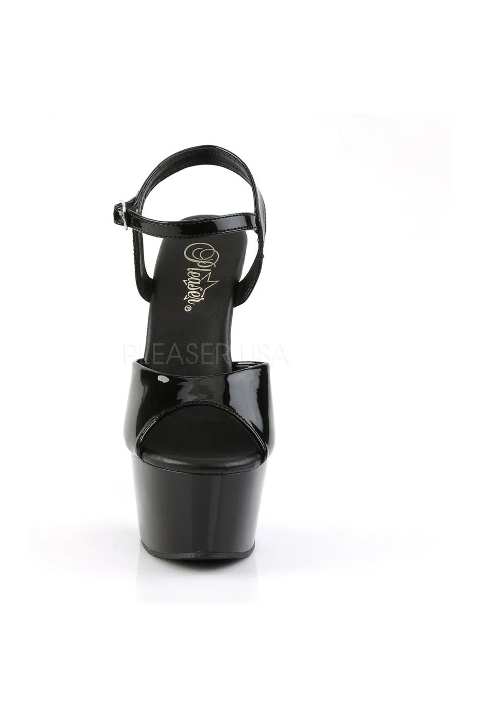 ASPIRE-609 Platform Sandal  | Black Patent