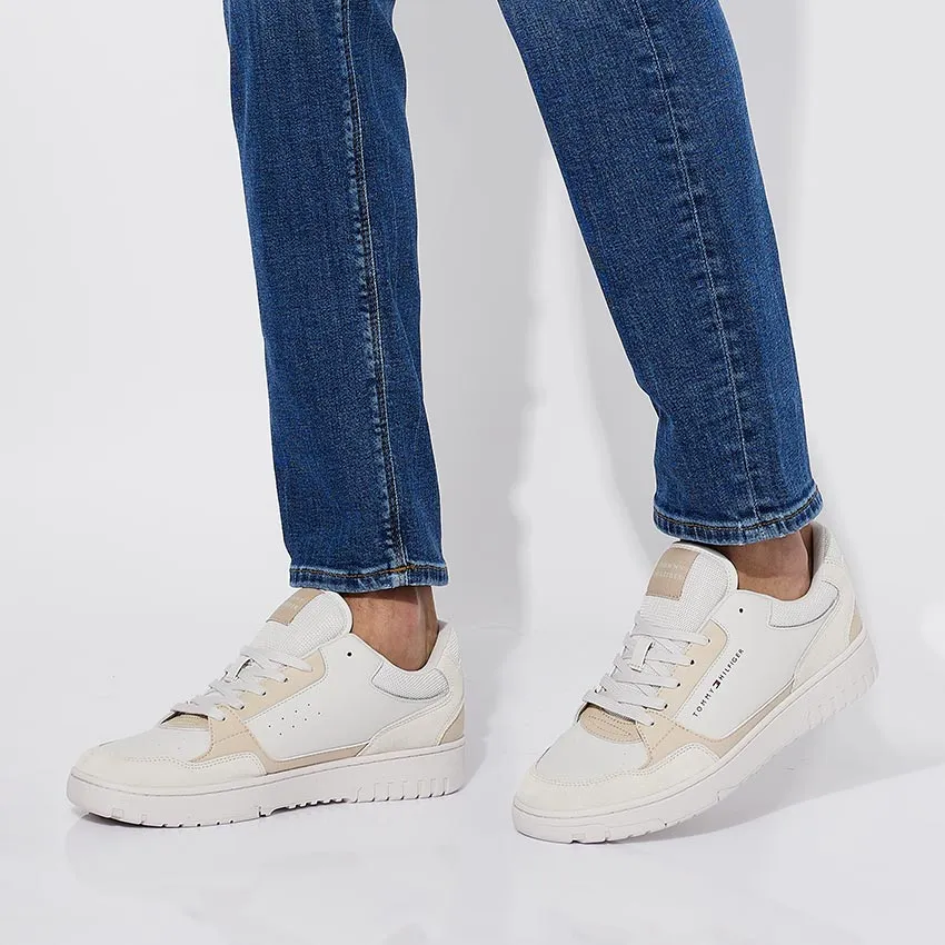 Basket Core Leather Mix - White Multi