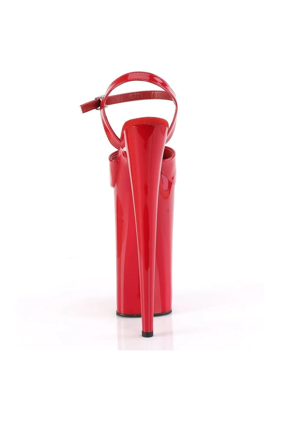BEYOND-009 Red Faux Leather Sandal