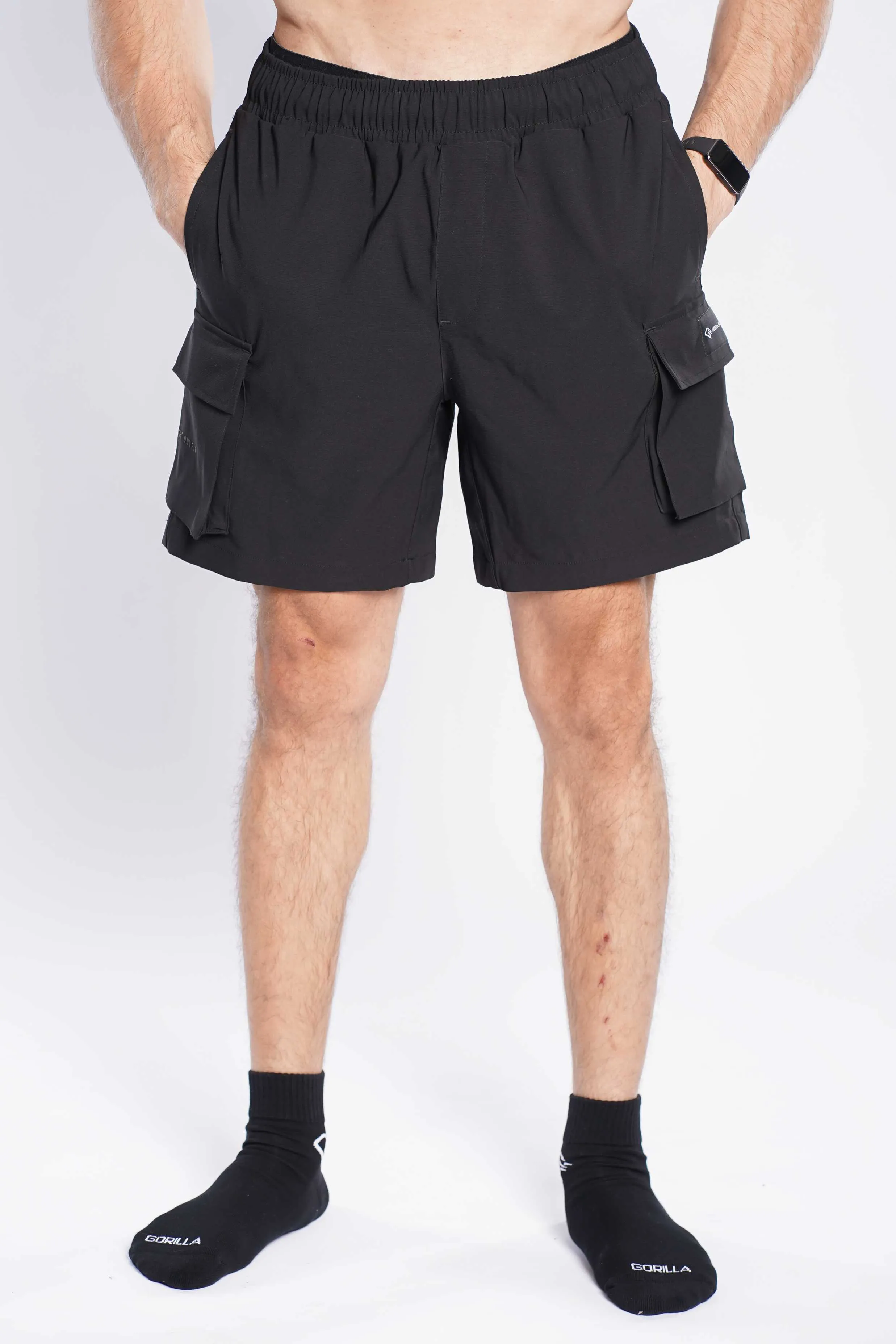 Black Gorilla Cargo Shorts