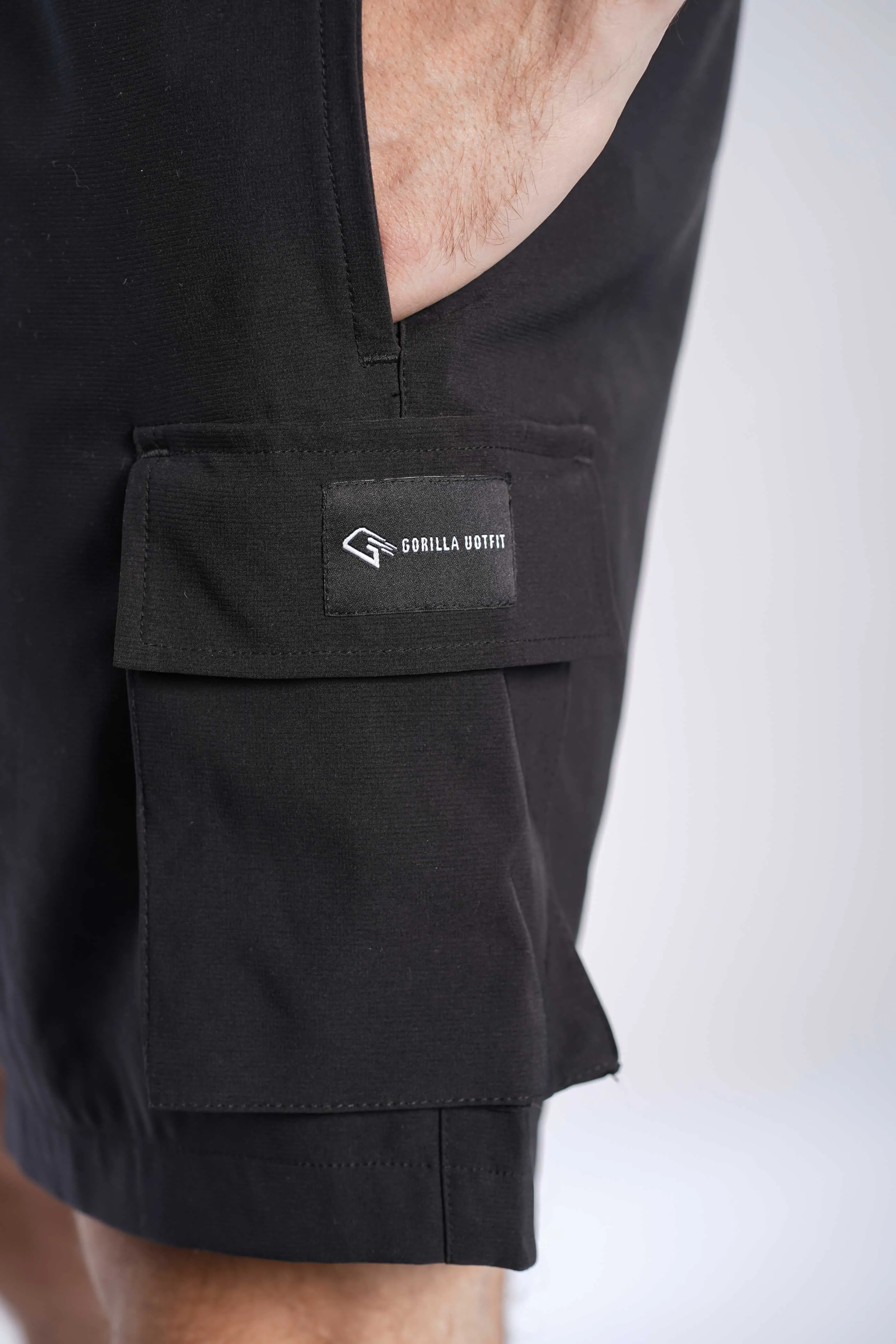 Black Gorilla Cargo Shorts