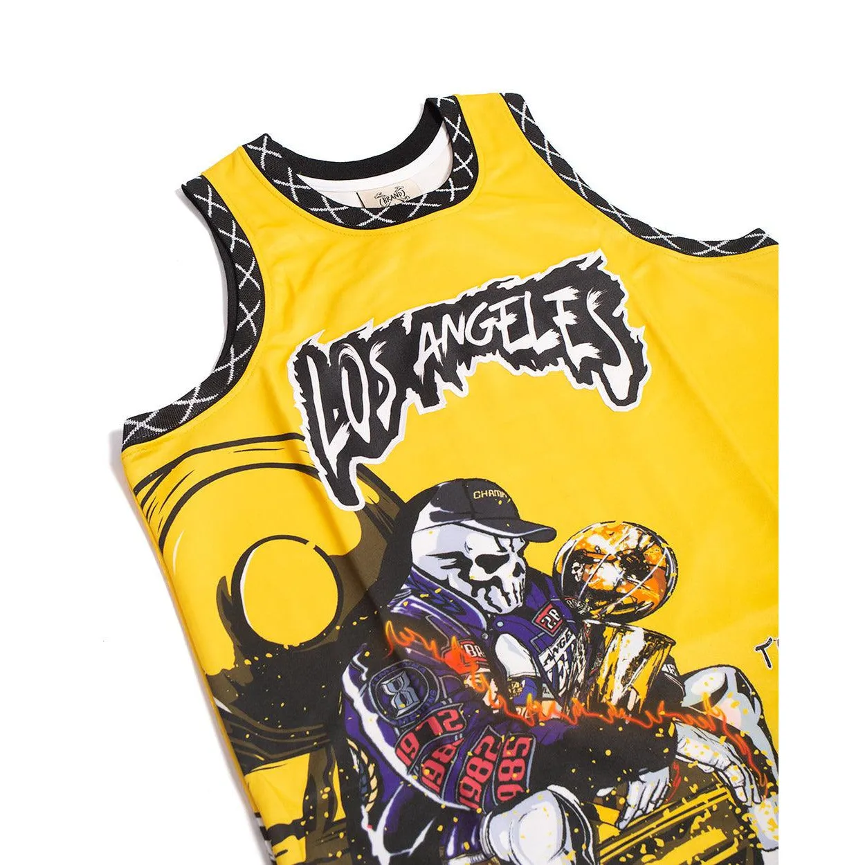 BRAND X AWAKEN THE BEAST IN LA BASKETBALL JERSEY (YELLOW)