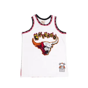 BRAND X CHICAGO IN FLAMES YOUTH BASKETBALL JERSEY (WHITE)