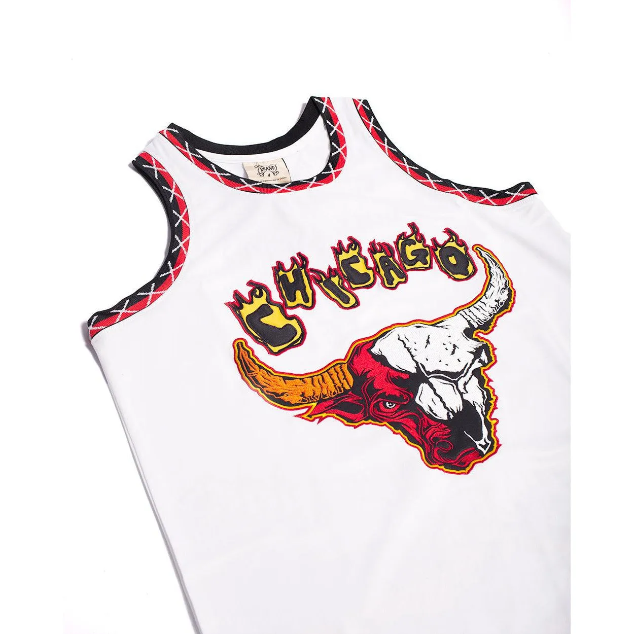 BRAND X CHICAGO IN FLAMES YOUTH BASKETBALL JERSEY (WHITE)