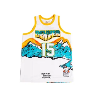 BRAND X HOODED ONES IN MILE HIGH BASKETBALL JERSEY (WHITE)