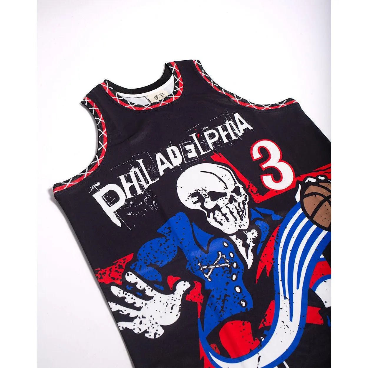 BRAND X PHILADELPHIA THE ANSWER BASKETBALL JERSEY (BLACK)
