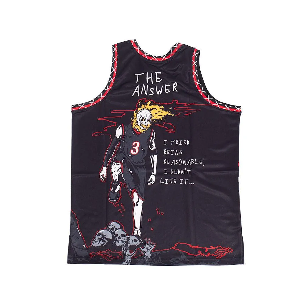 BRAND X PHILADELPHIA THE ANSWER BASKETBALL JERSEY (BLACK)