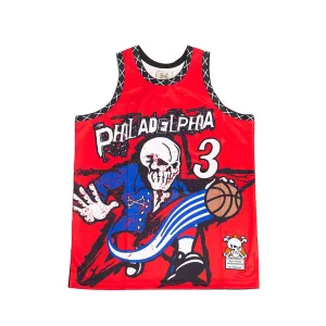 BRAND X PHILADELPHIA THE ANSWER BASKETBALL JERSEY (RED)