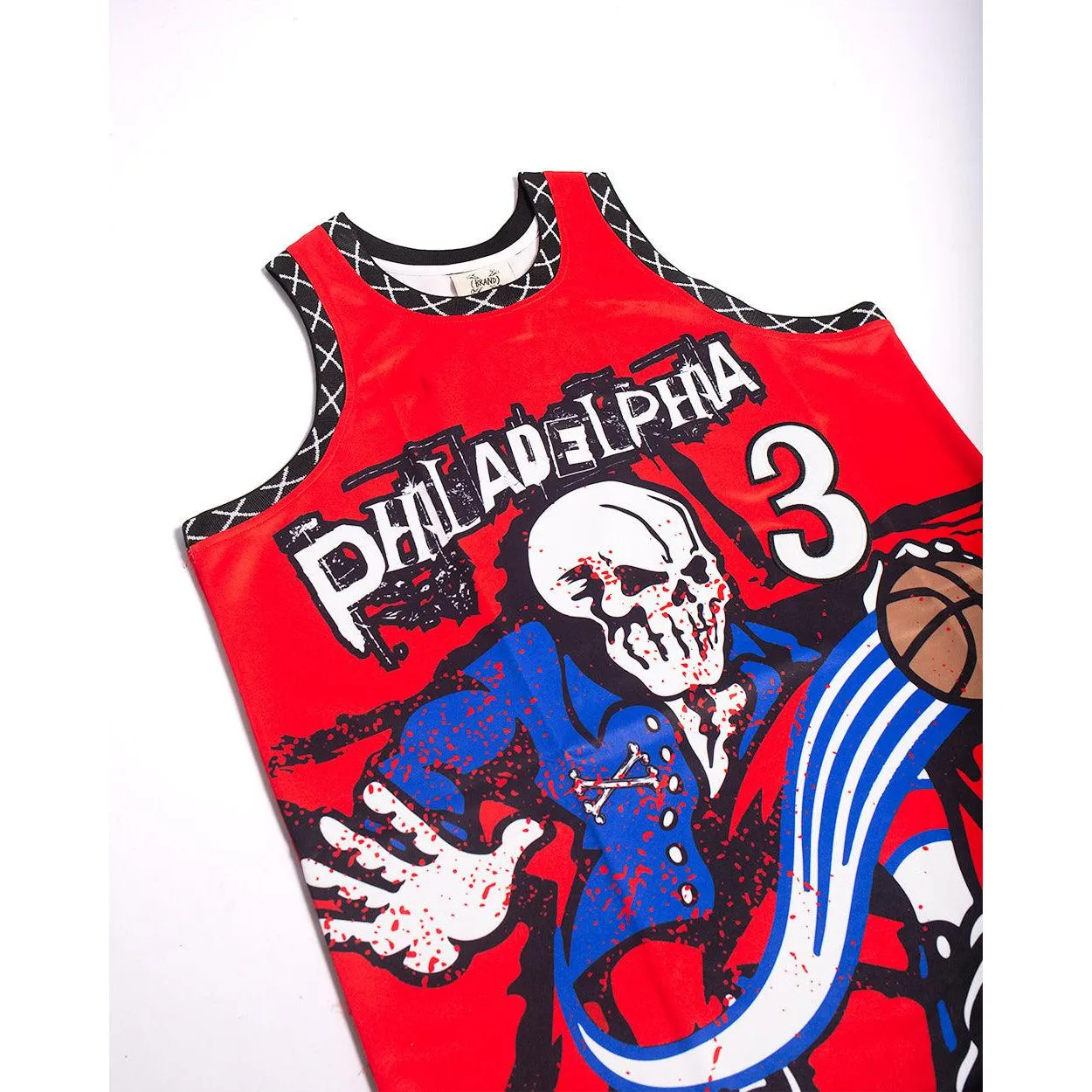 BRAND X PHILADELPHIA THE ANSWER YOUTH BASKETBALL JERSEY (RED)