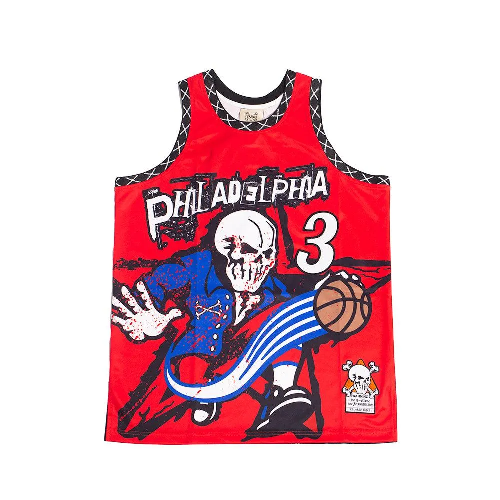 BRAND X PHILADELPHIA THE ANSWER YOUTH BASKETBALL JERSEY (RED)