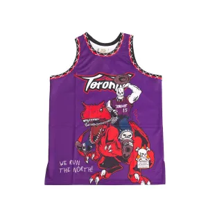 BRAND X WE RUN THE NORTH BASKETBALL JERSEY (PURPLE)