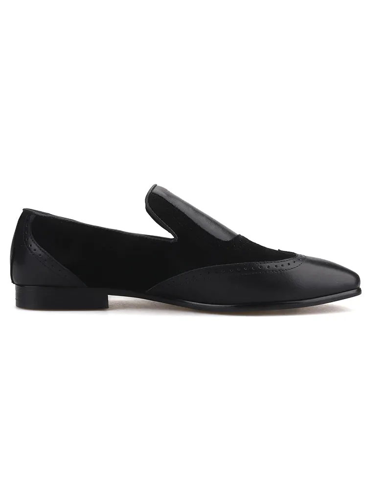 British style retro leather splicing men's slip-on loafers casual business formal shoes for men