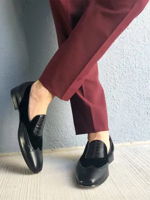 British style retro leather splicing men's slip-on loafers casual business formal shoes for men