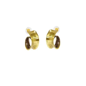 Bronze Uneven Wrap Earrings