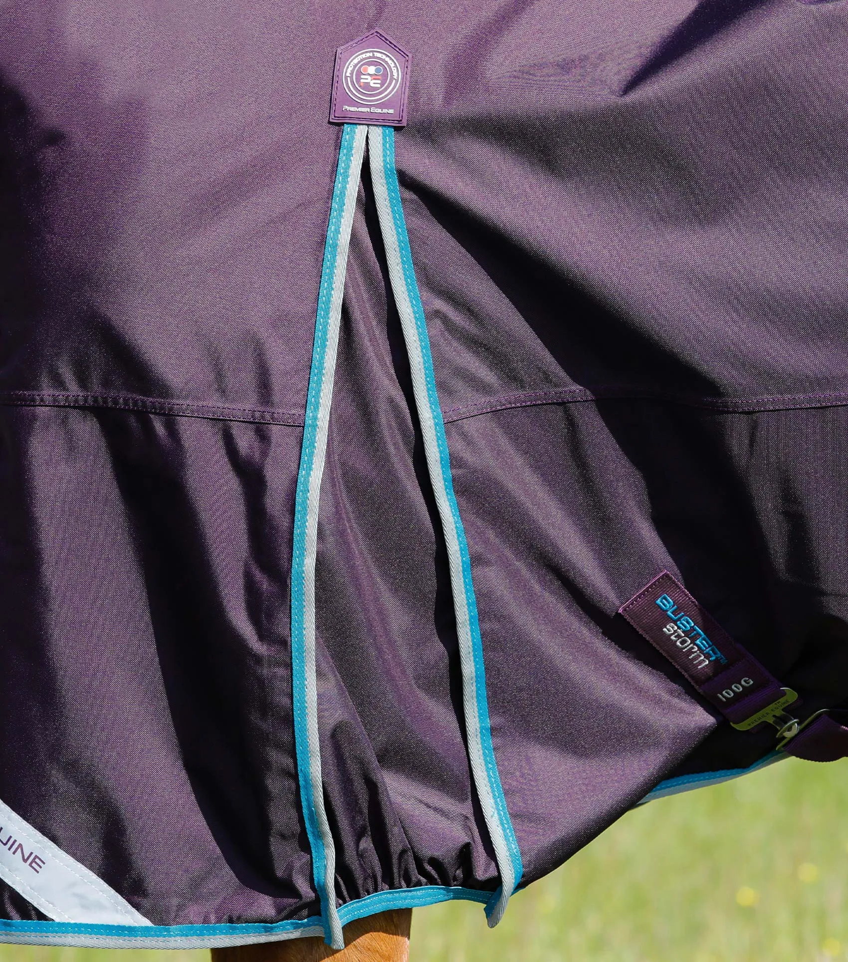 Buster Storm 100g Combo Turnout Rug with Snug-Fit Neck Purple