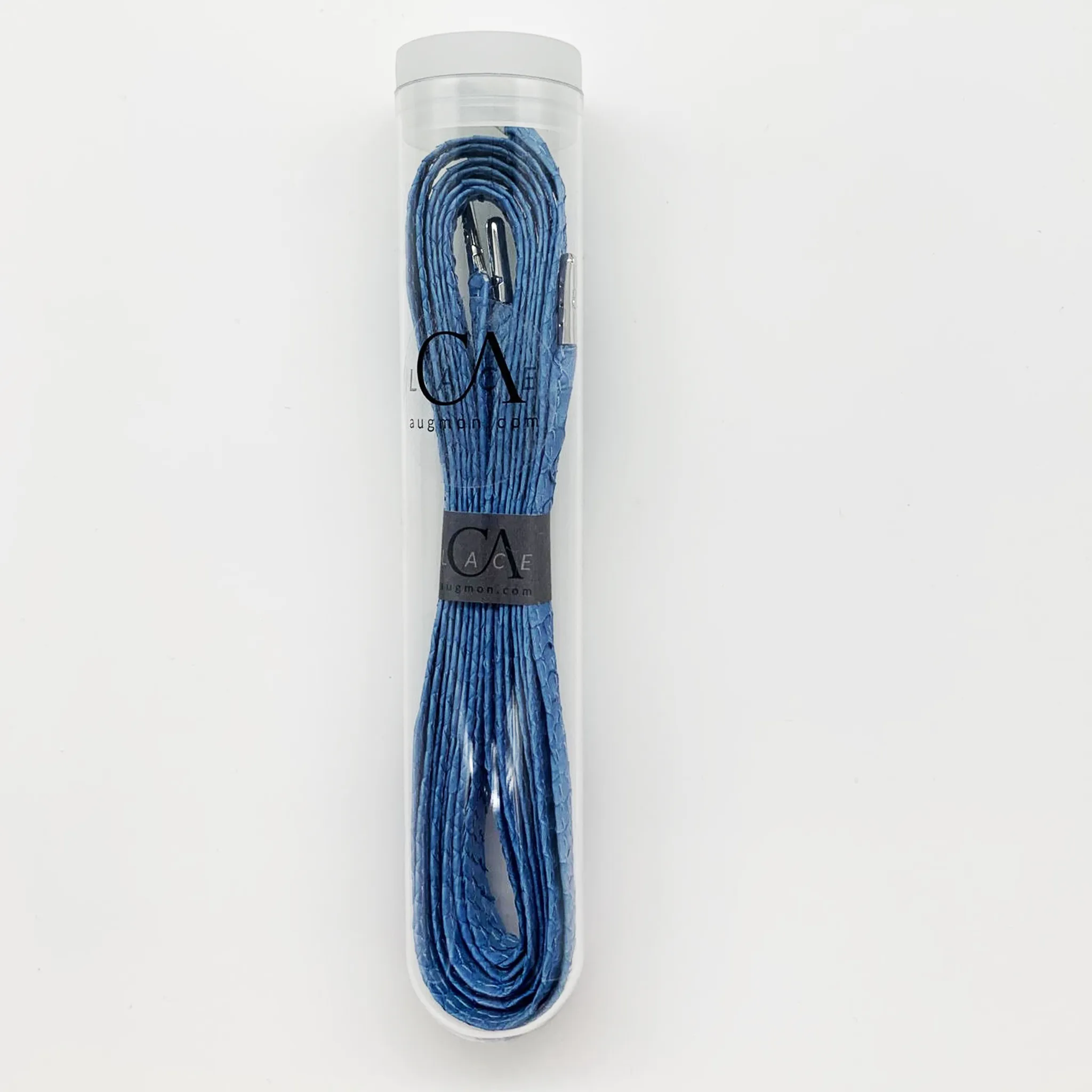 CA Lace “Genesis Carolina Blue Mamba”  Custom Blue Authentic Python Hand Crafted Shoe Laces