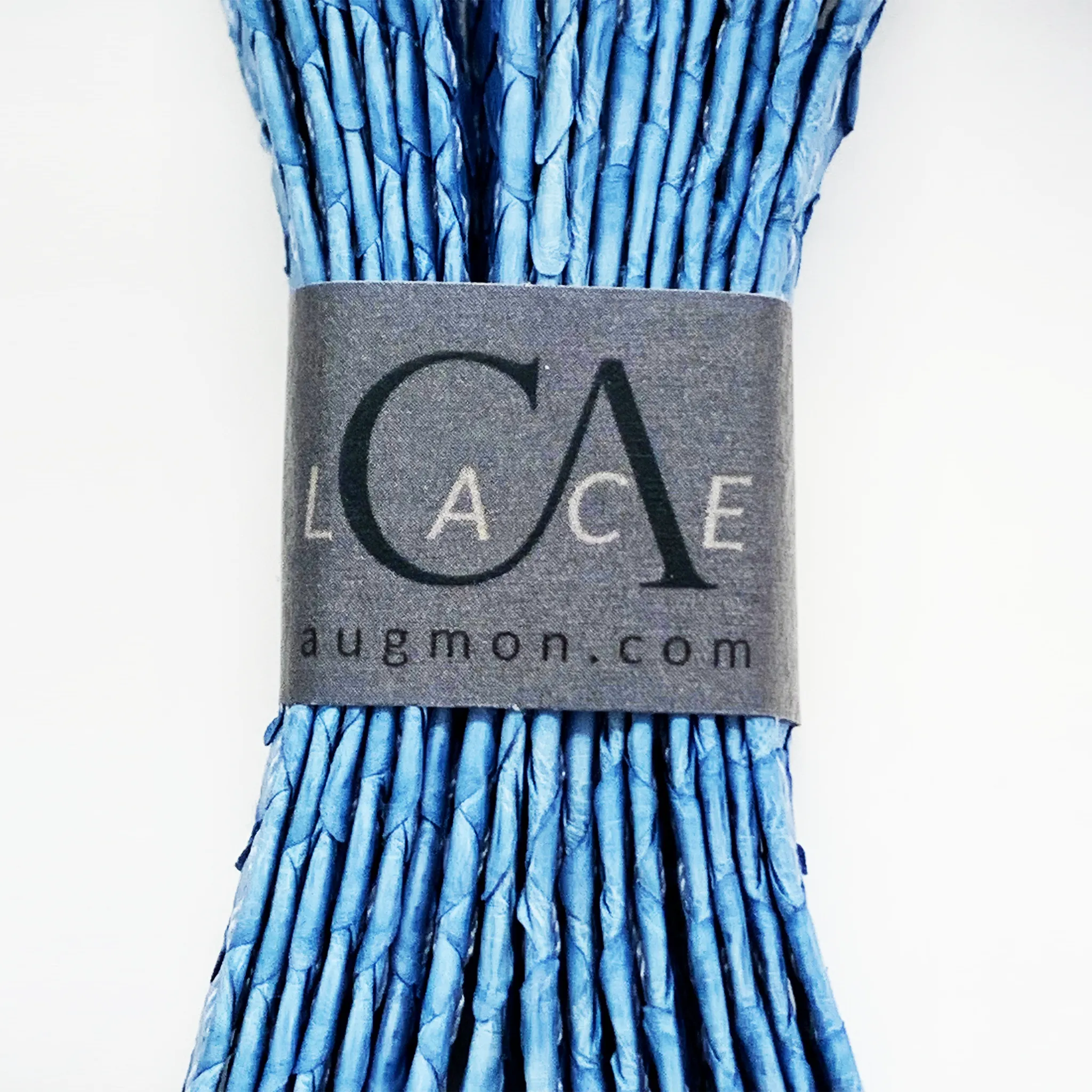CA Lace “Genesis Carolina Blue Mamba”  Custom Blue Authentic Python Hand Crafted Shoe Laces