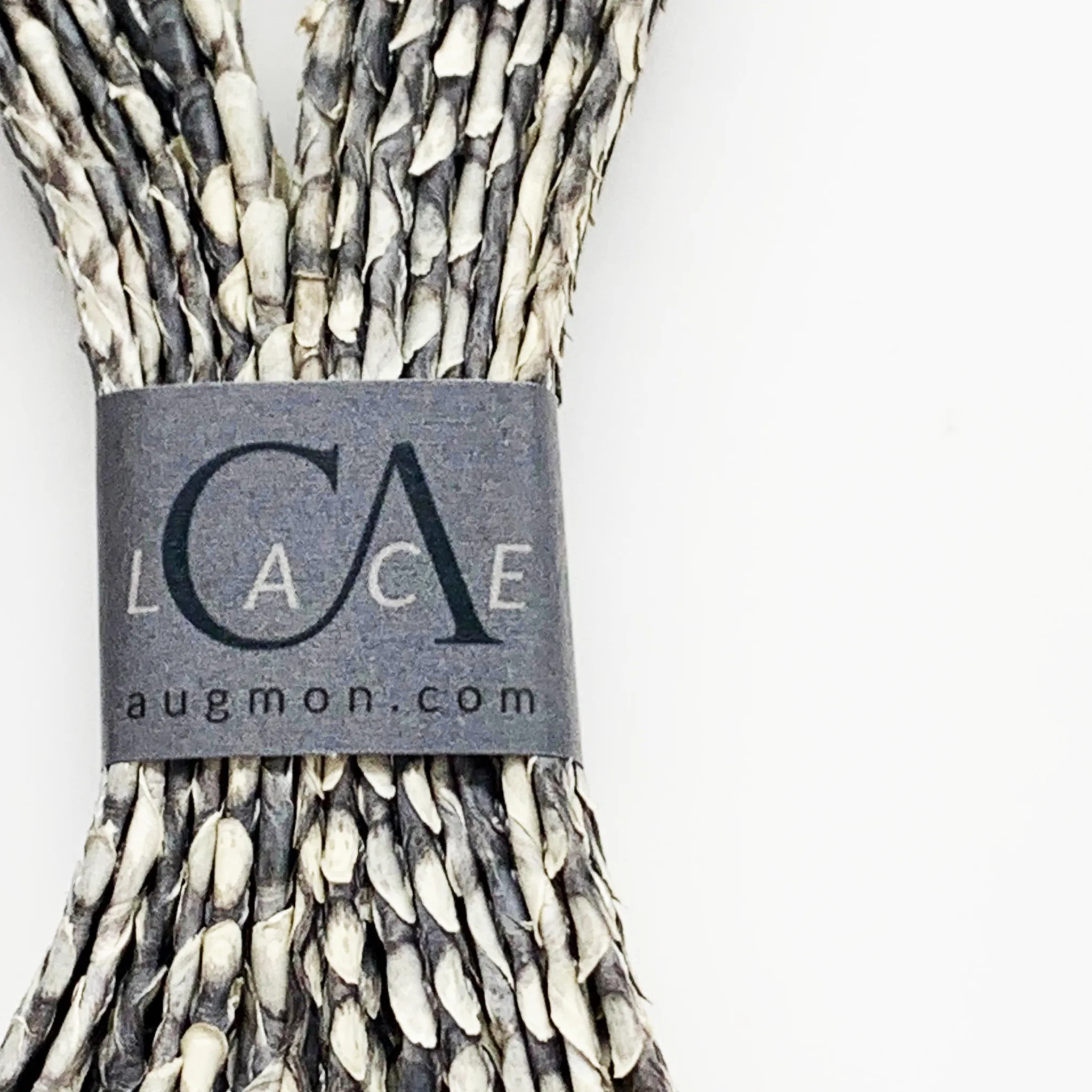 CA Lace “Genesis Natural Mamba” Natural Authentic Python Hand Crafted Shoe Laces with Custom CA Brass Aglet