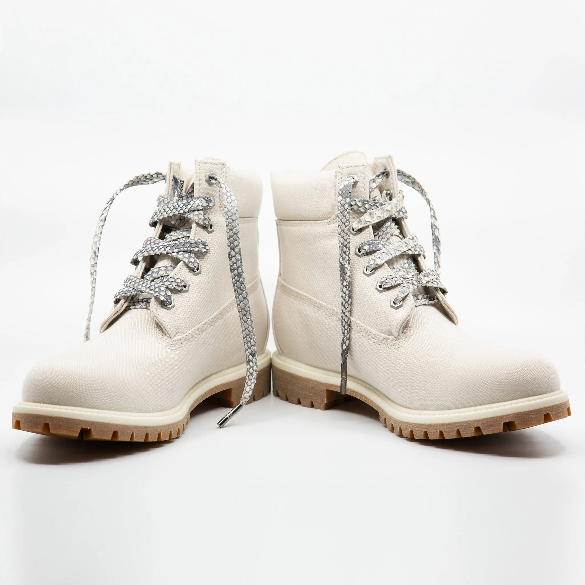 CA Lace “Genesis Natural Mamba” Natural Authentic Python Hand Crafted Shoe Laces with Custom CA Brass Aglet