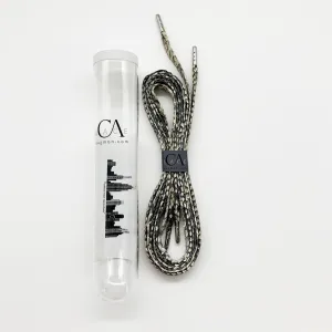 CA Lace “Genesis Natural Mamba” Natural Authentic Python Hand Crafted Shoe Laces with Custom CA Brass Aglet